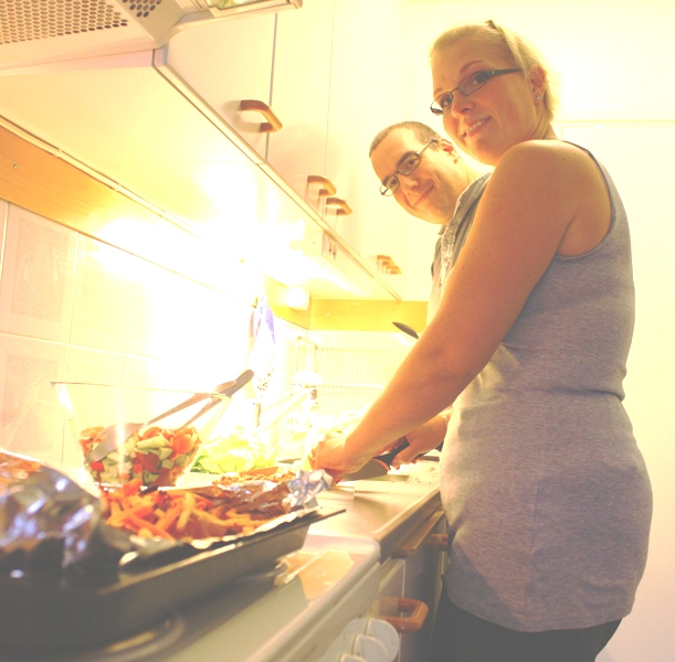 Nina och David i K&ouml;ket